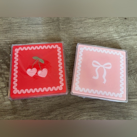 Target Other - Target VIRAL Coaster Sets Bow and Cherry Brand New In Wrappings